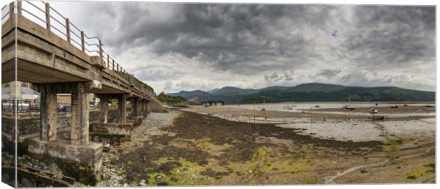 Barmouth on a cloudy Day Canvas Print by Philip Brown