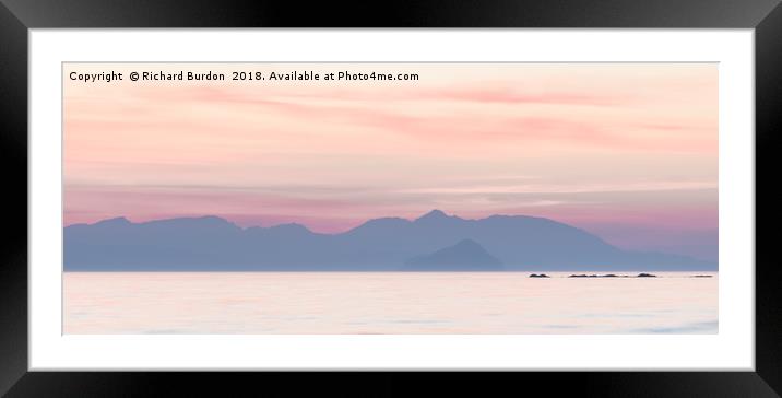 Arran Sunset Framed Mounted Print by Richard Burdon
