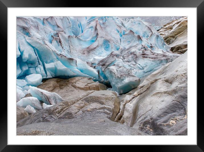 Nigardsbreen in Norway Framed Mounted Print by Hamperium Photography