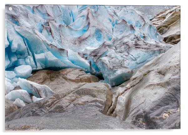 Nigardsbreen in Norway Acrylic by Hamperium Photography