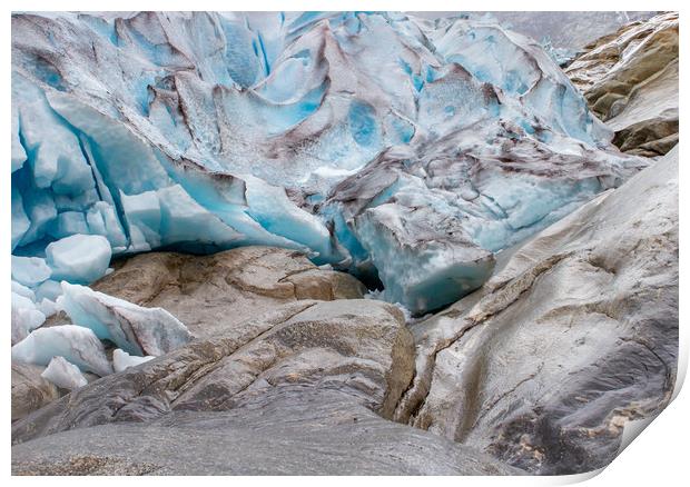 Nigardsbreen in Norway Print by Hamperium Photography
