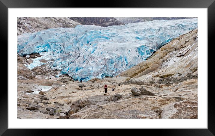 glacier in Norway Framed Mounted Print by Hamperium Photography