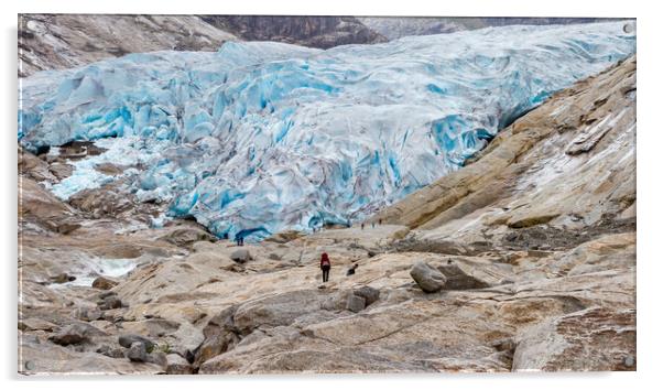 glacier in Norway Acrylic by Hamperium Photography