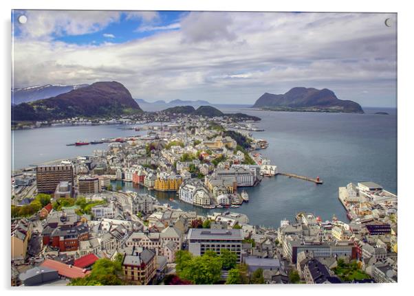 the city of Ålesund in Norway Acrylic by Hamperium Photography
