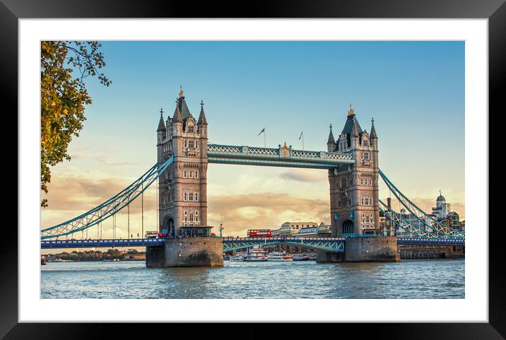 Tower Bridge London Framed Mounted Print by Hamperium Photography