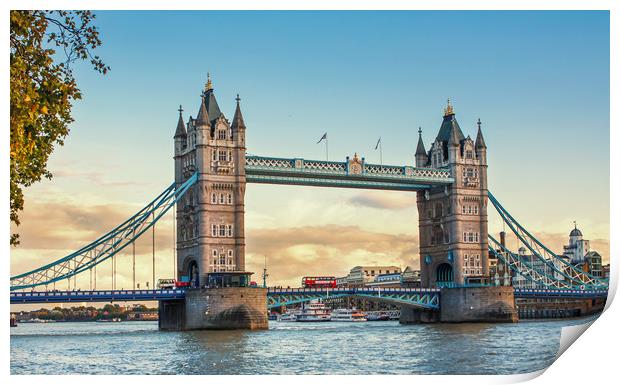 Tower Bridge London Print by Hamperium Photography