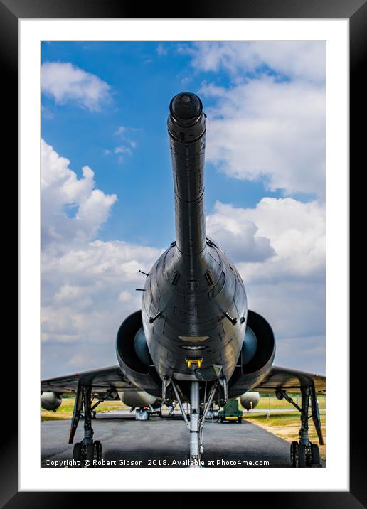 Mirage jet aircraft nose Framed Mounted Print by Robert Gipson