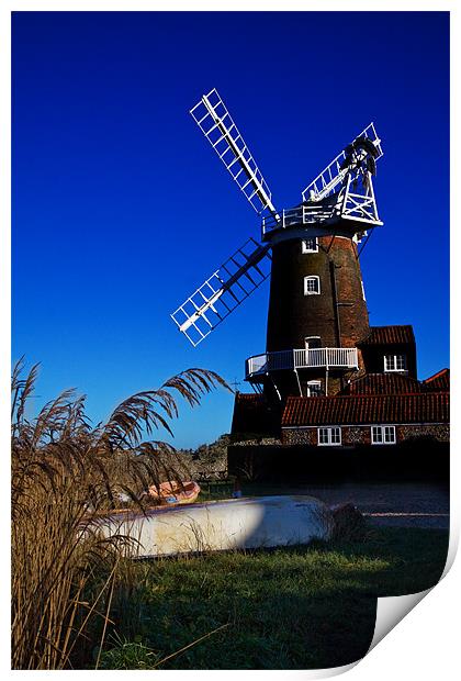 Cley Windmill Print by Roy Scrivener