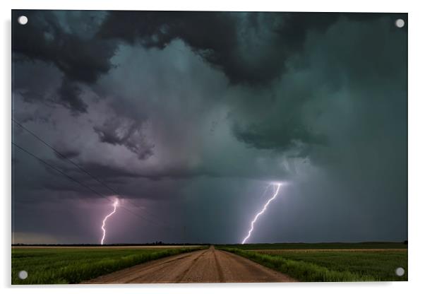 Venango Double Lightning Bolts Acrylic by John Finney