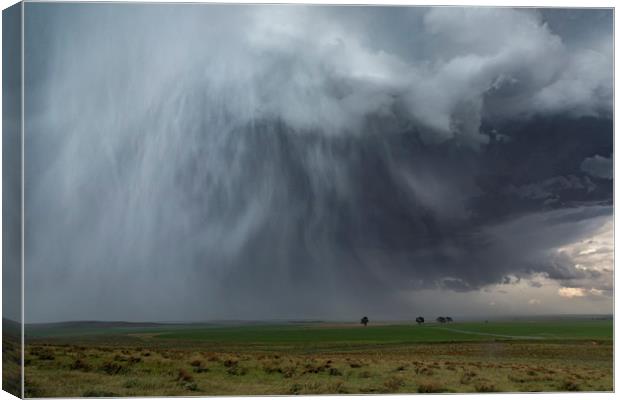 Hailstorm over Nebraska Canvas Print by John Finney