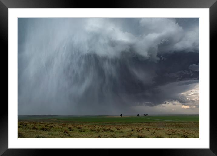 Hailstorm over Nebraska Framed Mounted Print by John Finney