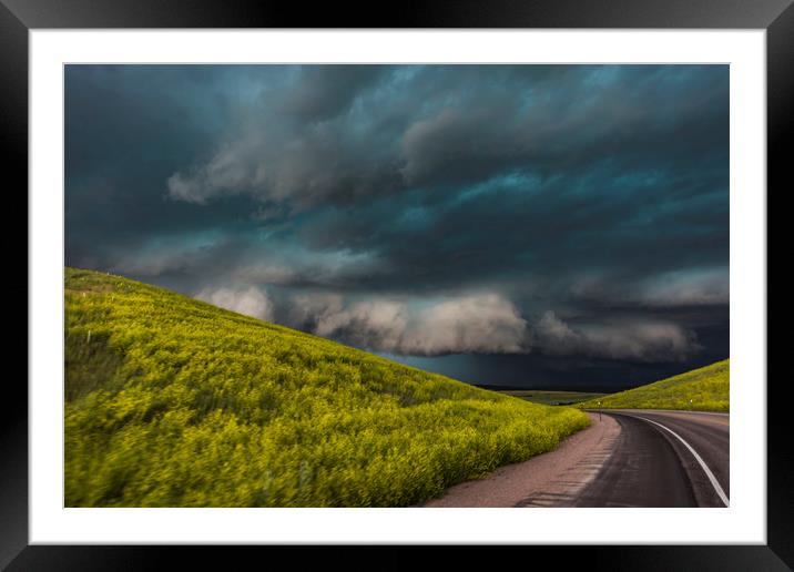 Black Hills severe thunderstorm Framed Mounted Print by John Finney