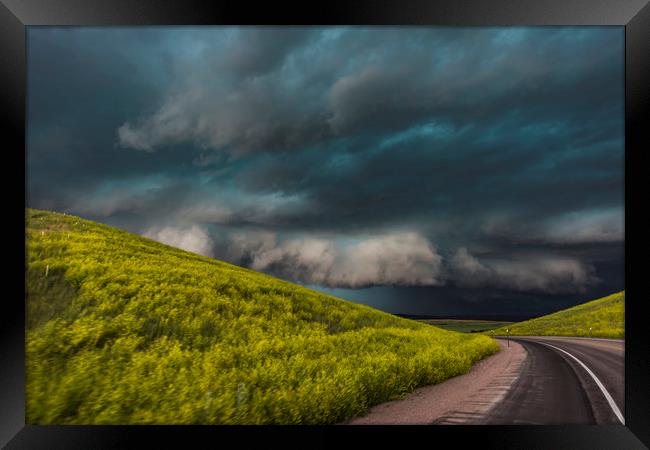 Black Hills severe thunderstorm Framed Print by John Finney