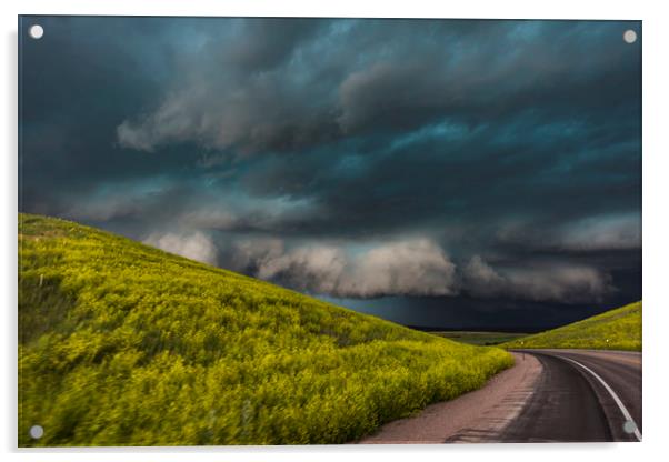 Black Hills severe thunderstorm Acrylic by John Finney