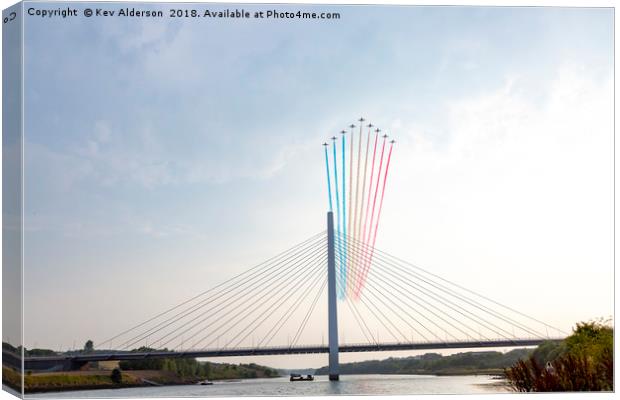 The Red Arrows Flyby Canvas Print by Kev Alderson