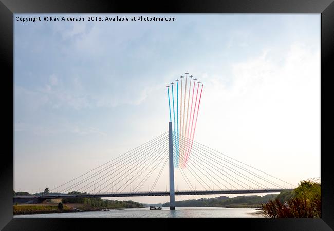 The Red Arrows Flyby Framed Print by Kev Alderson