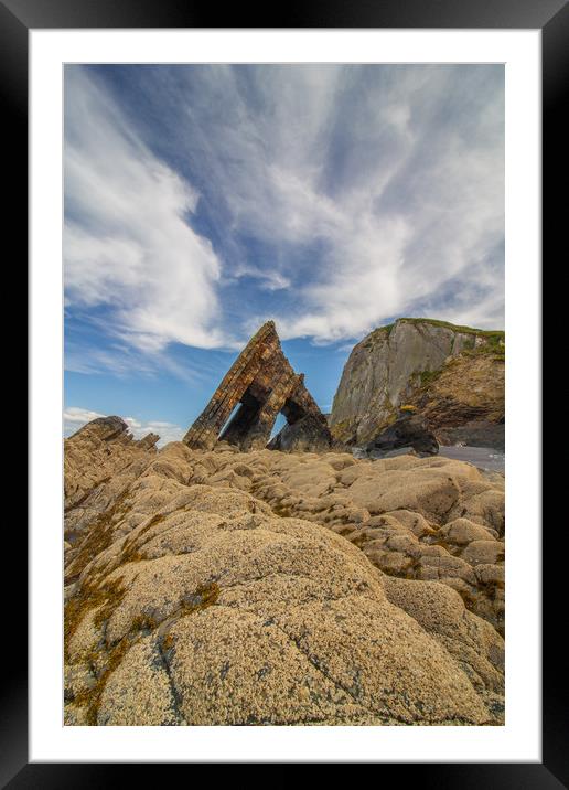 Blackchurch Rock, North Devon Framed Mounted Print by Images of Devon