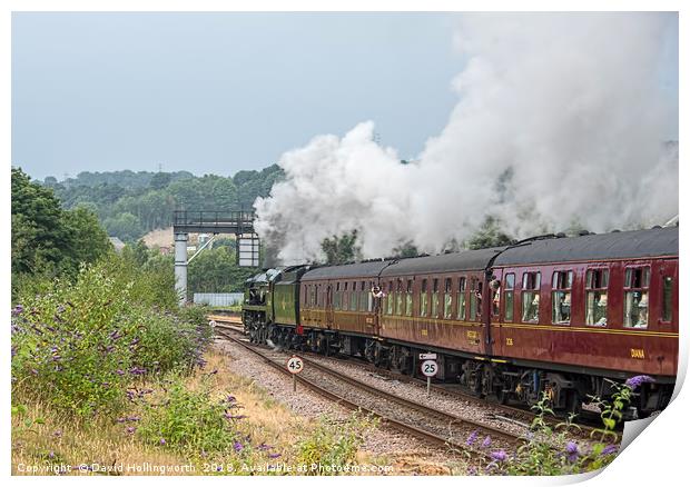 Scarborough Spa Express 25th July 2018 Print by David Hollingworth
