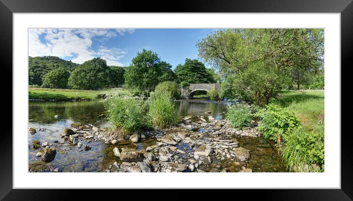 The Rocky Stream to Old Stone Bridge Framed Mounted Print by Philip Brown