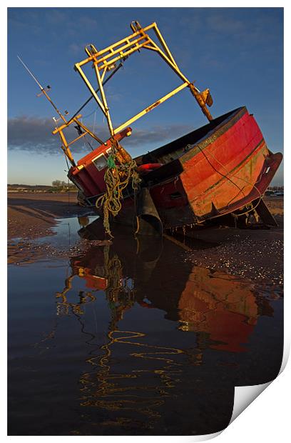 Boat on the Exe Estuary Print by Pete Hemington