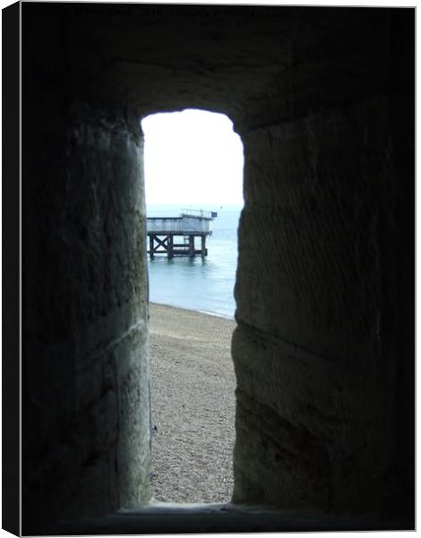 Through the Archers Slit Canvas Print by Kate Small