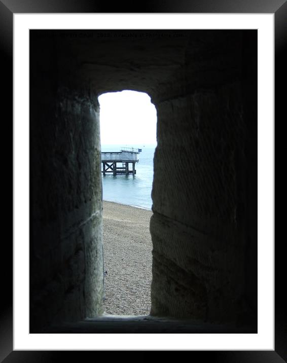 Through the Archers Slit Framed Mounted Print by Kate Small