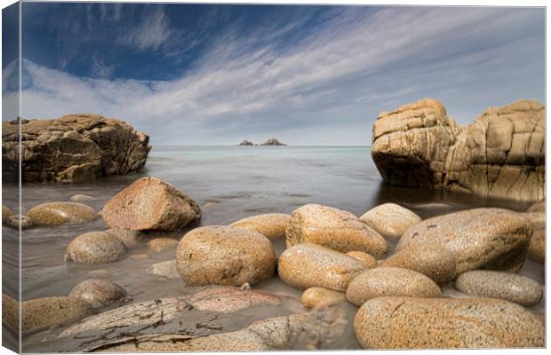 Porth Nanven Cornwall Canvas Print by Eddie John