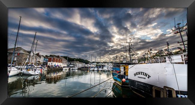 Sunset in Padstow Framed Print by David Wilkins