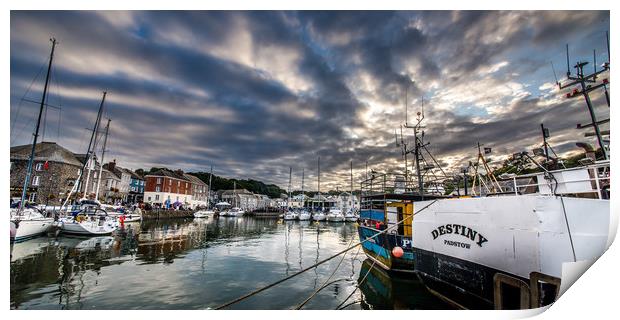 Sunset in Padstow Print by David Wilkins