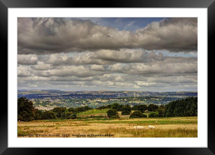 South Wales Valleys Landscape Framed Mounted Print by Kevin Arscott