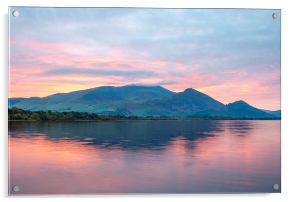 Skiddaw Sunrise Acrylic by Roger Green