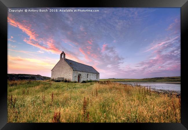 Church in the sea Framed Print by Antony Burch