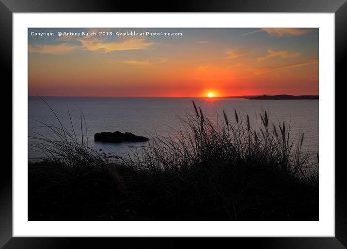 Anglesey Sunset Framed Mounted Print by Antony Burch