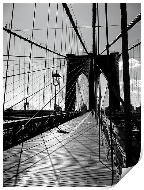 Brooklyn Bridge Print by peter tachauer