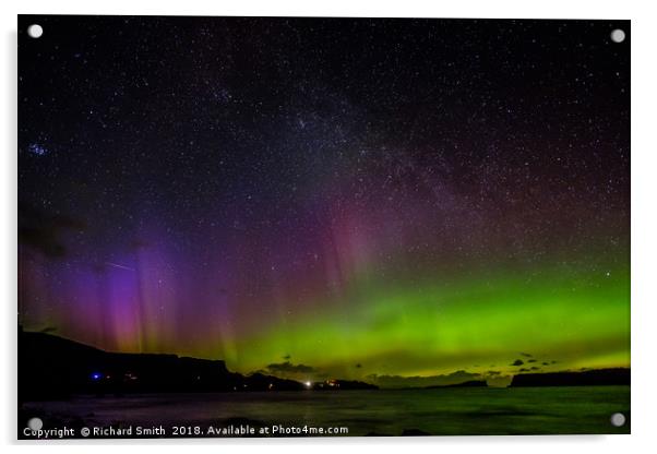 Aurora Borealis from Staffin beach (DSCF8322rc-b) Acrylic by Richard Smith