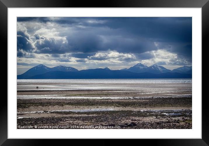 The Cuillins from Applecross  Framed Mounted Print by yvonne & paul carroll