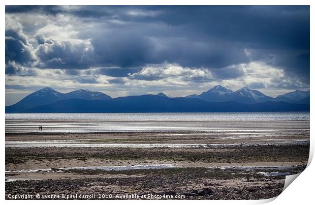 The Cuillins from Applecross  Print by yvonne & paul carroll