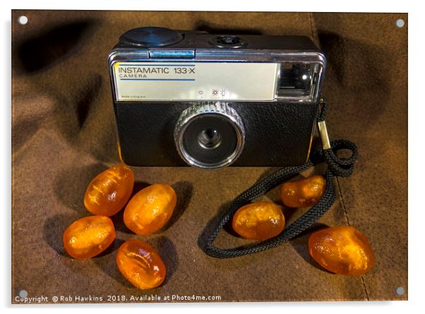 Kodak and Kumquats  Acrylic by Rob Hawkins