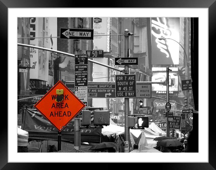 Directions? It's Black and White! Framed Mounted Print by peter tachauer