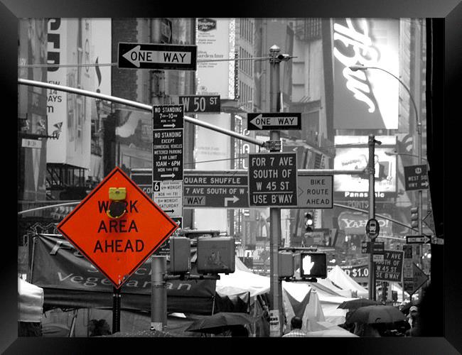 Directions? It's Black and White! Framed Print by peter tachauer