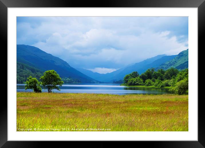 Loch Voil reflections  Framed Mounted Print by Rosaline Napier
