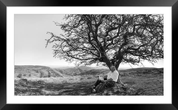 Where shall I go Next - Black & White Panorama Framed Mounted Print by Philip Brown