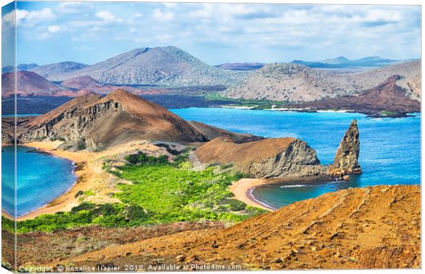 Pinnacle Rock, Galapagos Islands Landscape Canvas Print by Rosaline Napier