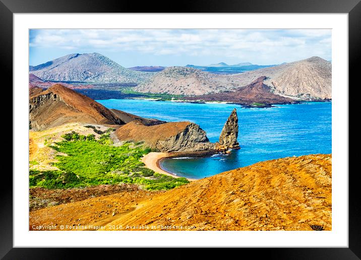 Pinnacle Rock, Galapgos Islands Framed Mounted Print by Rosaline Napier