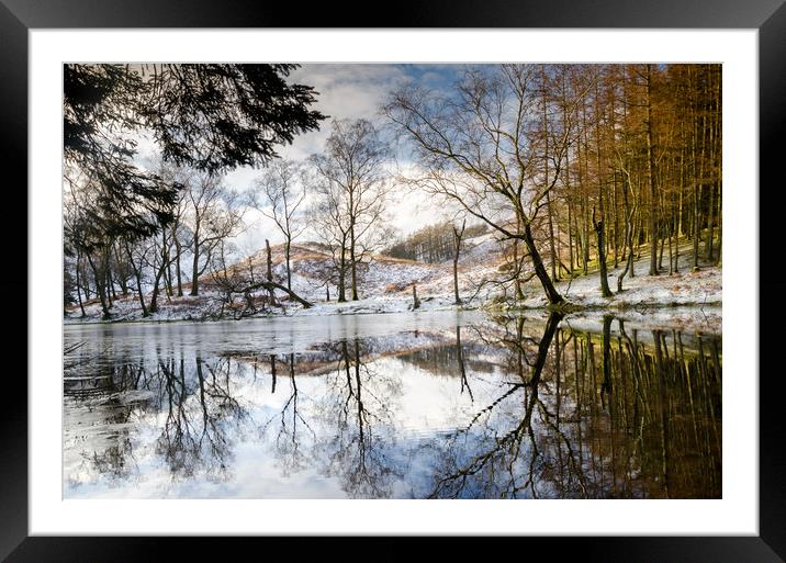 Lantys Tarn, Cumbria Framed Mounted Print by ANDREW HUDSON