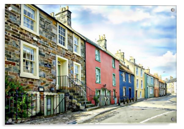 Anstruther  houses Acrylic by JC studios LRPS ARPS