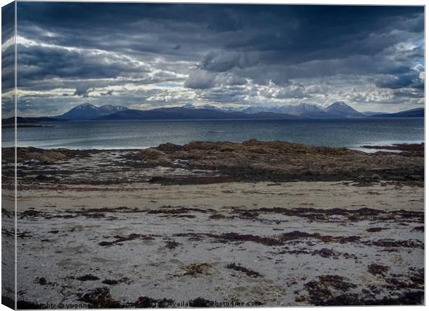 The Cuillins from Applecross Canvas Print by yvonne & paul carroll