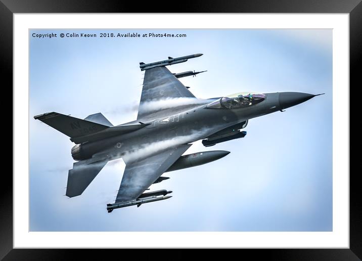 F16 USAF Framed Mounted Print by Colin Keown