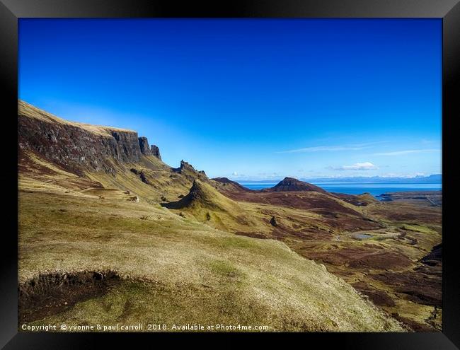 The Quirang walk, Isle of Skye Framed Print by yvonne & paul carroll
