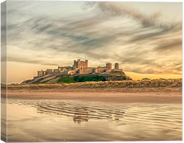 Another perspective of Bamburgh Castle Canvas Print by Naylor's Photography
